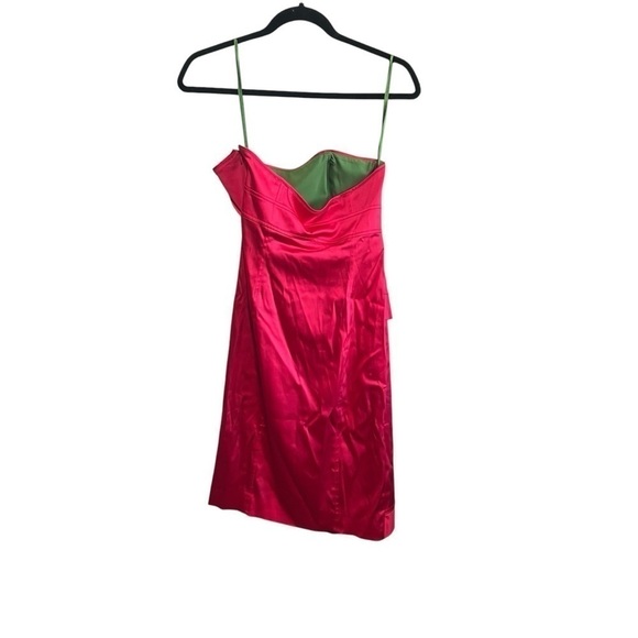 New Ted Baker Bight Pink Strapless/Straps Mini Dress, Size Ted 2 US 4 - Picture 4 of 7